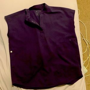 FIGS Technical Collection oversized purple scrub top